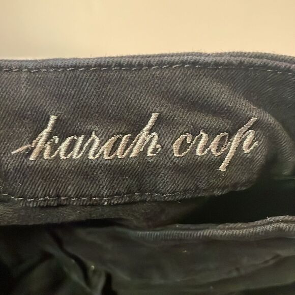 7 For All Mankind- “Karah Crop” High Rise Skinny Ankle Jeans in Black- Size 30 - Picture 5 of 9